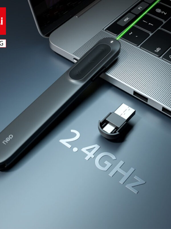 ديلي مؤشر ليزر - ضوء أخضر - C&USB-A - تحكم 100 متر - أبيض - ES002-G